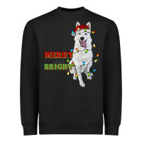Black merry and bright white shepherd Heavyweight Sweatshirt - RanaPortraitStore