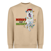 Mushroom merry and bright white shepherd Heavyweight Sweatshirt - RanaPortraitStore