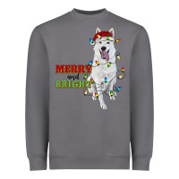 Storm merry and bright white shepherd Heavyweight Sweatshirt - RanaPortraitStore