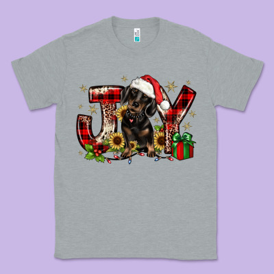 Christmas Joy Dachshund Classic Tee Designed By Jahusdesignshop