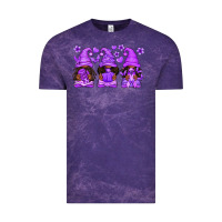 Cloud Purple Domestic Violence Warrior Afro Gnomes Vintage Tee - texasbilliewilder
