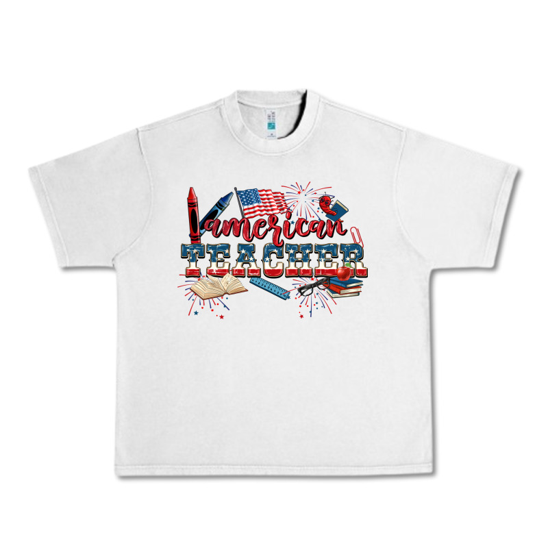 American Teacher 4th Of July Urban Heavy Tee by CowGirlArtShop | Teevron