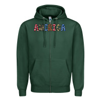 Sports Green america 4th of july Zipper Hoodie - Artiststas