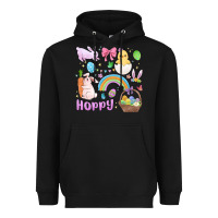 Black easter hoppy bunny Heavyweight Hoodie - MaliasSmallBusiness
