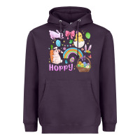 Easter Hoppy Bunny Heavyweight Hoodie | Teevron