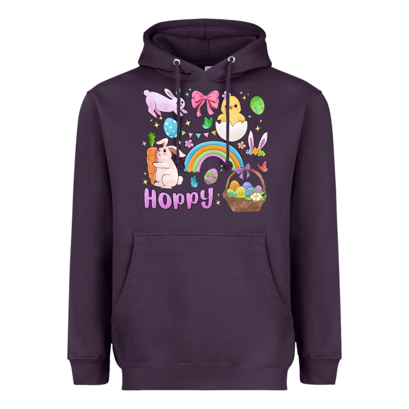 Easter Hoppy Bunny Heavyweight Hoodie by MaliasSmallBusiness | Teevron