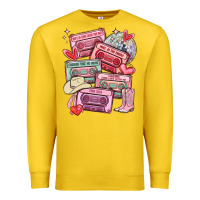 Lemon valentines day cassette tapes Premium Sweatshirt - MaliasSmallBusiness