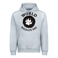 Heather Grey World Wildlife Day Urban Hoodie - Bettercallsaul