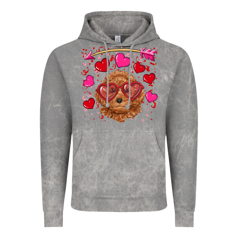 Valentine's Day Toy Poodle Vintage Hoodie by RanaPortraitStore | Teevron