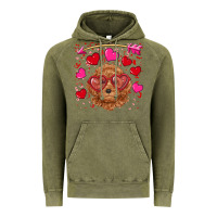 Vintage Olive valentine's day toy poodle Vintage Hoodie - RanaPortraitStore
