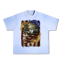 Grape Ice Army skull 4th of july Urban Heavy Tee - CowGirlArtShop