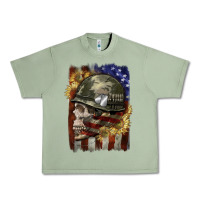 Oil Green Army skull 4th of july Urban Heavy Tee - CowGirlArtShop