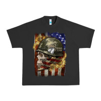 Pigment Black Army skull 4th of july Urban Heavy Tee - CowGirlArtShop