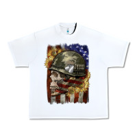 White Army skull 4th of july Urban Heavy Tee - CowGirlArtShop