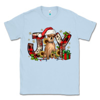 Dusty Blue Christmas joy chihuahua Classic Tee - JahusDesignShop