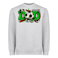 Heather Grey dad soccer Heavyweight Sweatshirt - Zillion Design Studio