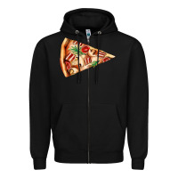 Black pizza slice Zipper Hoodie - AdoDesignShop