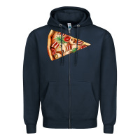 Navy pizza slice Zipper Hoodie - AdoDesignShop