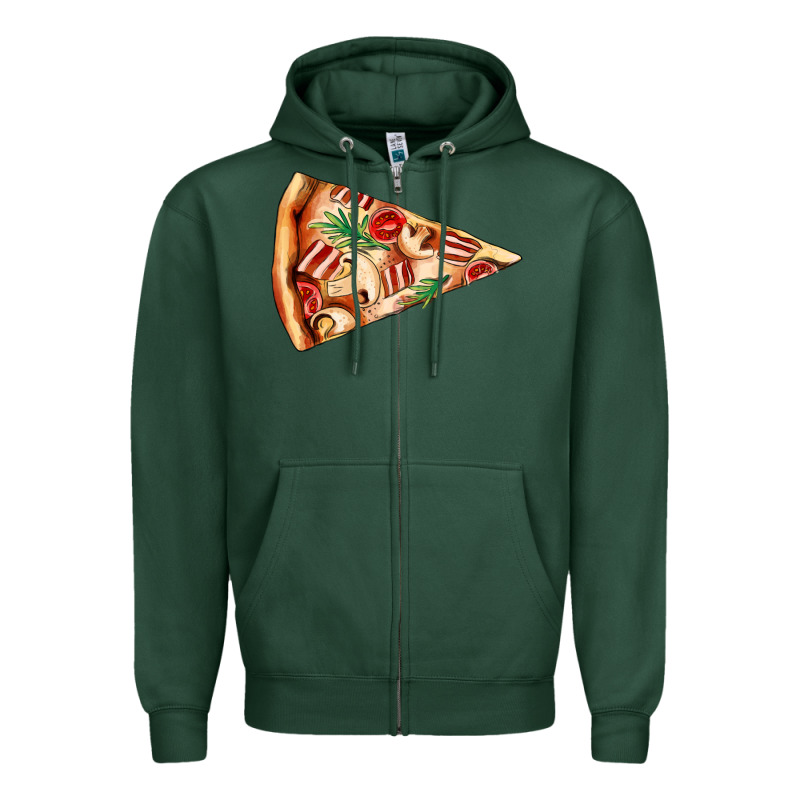 Pizza Slice Zipper Hoodie by AdoDesignShop | Teevron