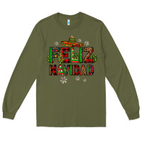 Army Green feliz navidad Long Sleeve Tee - JahusDesignShop