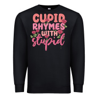 Black cupid rhymes with stupid Premium Sweatshirt - MaliasSmallBusiness