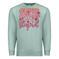 Seafoam cupid rhymes with stupid Premium Sweatshirt - MaliasSmallBusiness