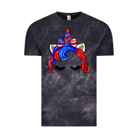 Cloud Black 4th of july unicorn Vintage Tee - Zillion Design Studio