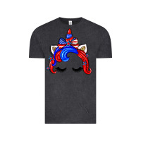 Vintage Black 4th of july unicorn Vintage Tee - Zillion Design Studio
