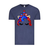 Vintage Denim 4th of july unicorn Vintage Tee - Zillion Design Studio