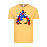 Vintage Mustard 4th of july unicorn Vintage Tee - Zillion Design Studio