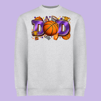 Dad Basketball Heavyweight Sweatshirt Designed By Zillion Design Studio