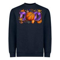 Navy dad basketball Heavyweight Sweatshirt - Zillion Design Studio