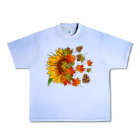 Grape Ice sunflower and autumn leaves Urban Heavy Tee - HRA Design Shop