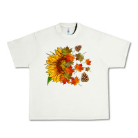Pistachio sunflower and autumn leaves Urban Heavy Tee - HRA Design Shop