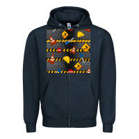 Navy construction signs seamless pattern Zipper Hoodie - BundleAndBundleShop