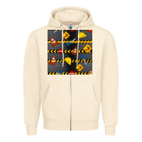 Sandshell construction signs seamless pattern Zipper Hoodie - BundleAndBundleShop
