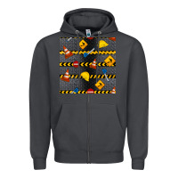 Smoke construction signs seamless pattern Zipper Hoodie - BundleAndBundleShop