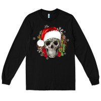 Black skull Christmas cactus Long Sleeve Tee - JahusDesignShop