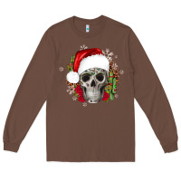 Chestnut skull Christmas cactus Long Sleeve Tee - JahusDesignShop