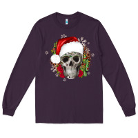 Plum skull Christmas cactus Long Sleeve Tee - JahusDesignShop