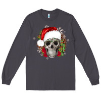 Smoke skull Christmas cactus Long Sleeve Tee - JahusDesignShop
