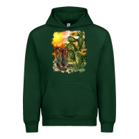 Forest Green western boots with cactus and desert Urban Hoodie - RanaPortraitStore