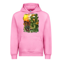Fuchsia Pink western boots with cactus and desert Urban Hoodie - RanaPortraitStore