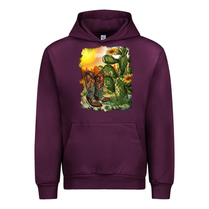 Western Boots With Cactus And Desert Urban Hoodie by RanaPortraitStore | Teevron