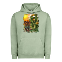 Pigment Oil Green western boots with cactus and desert Urban Hoodie - RanaPortraitStore
