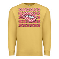 Antique Gold xoxo checker lips Premium Sweatshirt - MaliasSmallBusiness