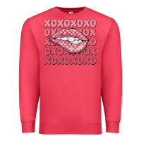 Cardinal xoxo checker lips Premium Sweatshirt - MaliasSmallBusiness