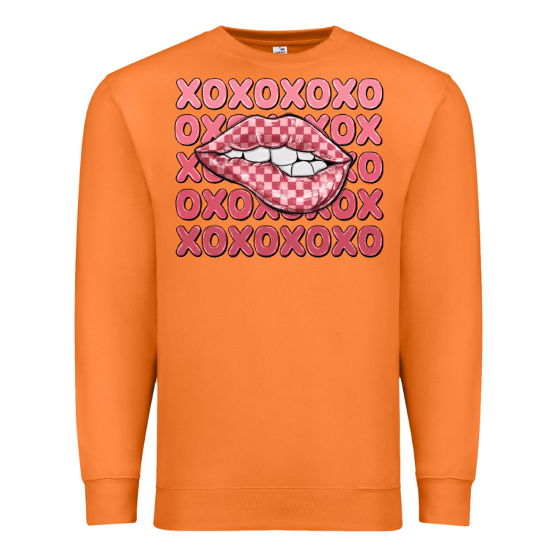Xoxo Checker Lips Premium Sweatshirt by MaliasSmallBusiness | Teevron
