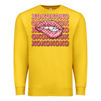 Lemon xoxo checker lips Premium Sweatshirt - MaliasSmallBusiness