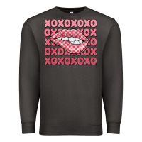 Smoke xoxo checker lips Premium Sweatshirt - MaliasSmallBusiness
